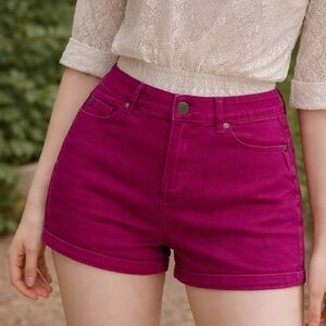 George Women's Dark Red Jean Shorts